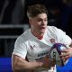 Finn Keylock on the charge for England U20s