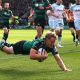 Fin Smith scores the opener for Northampton Saints