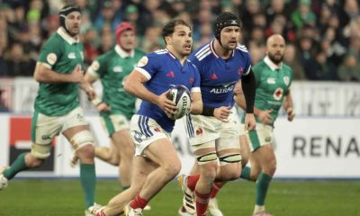 France’s Antoine Dupont and Francois Cros