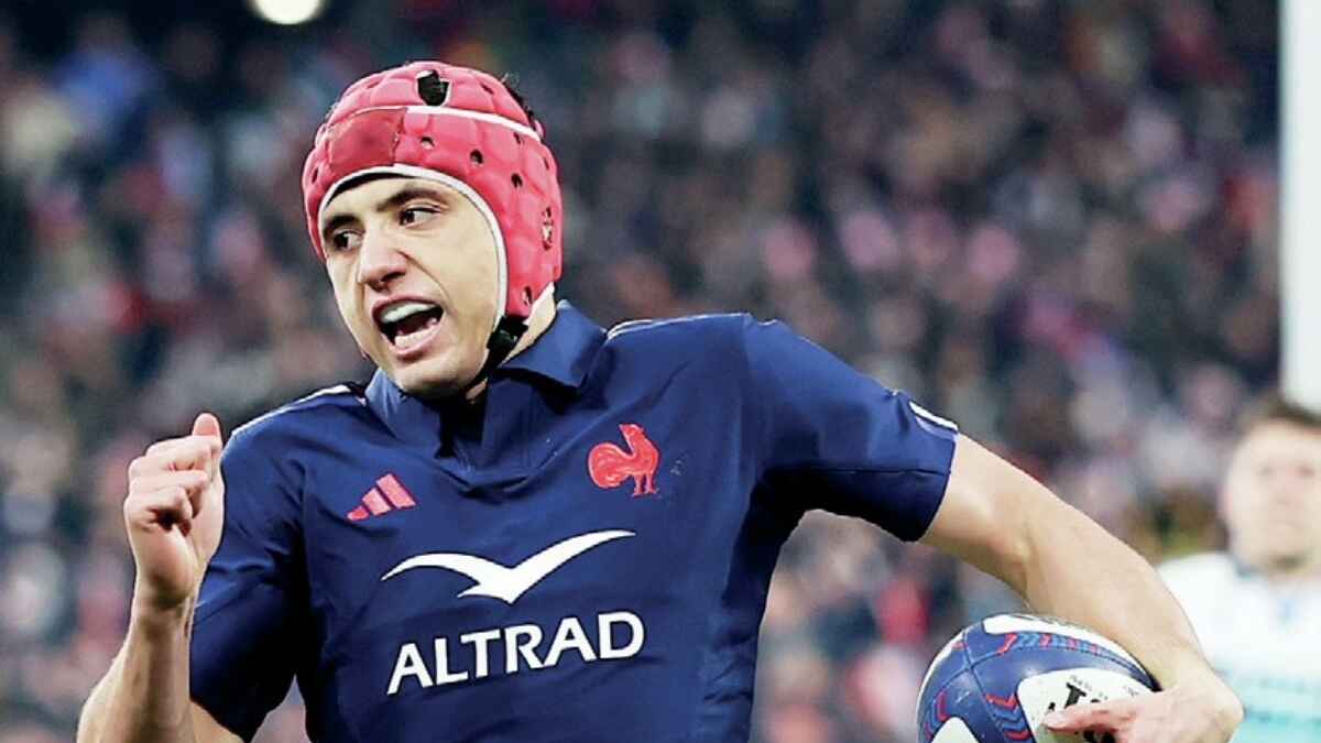 France’s Louis Bielle-Biarrey scoring against Scotland last season