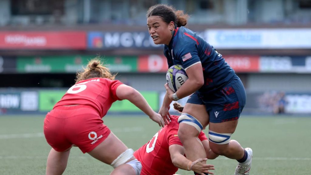 Freda Tafuna on the charge for USA