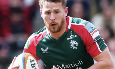 Freddie Steward in action for Leicester Tigers