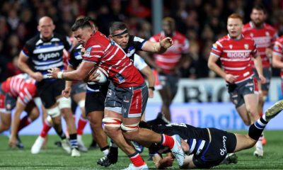 Freddie Thomas breaks through to score Gloucester’s first try