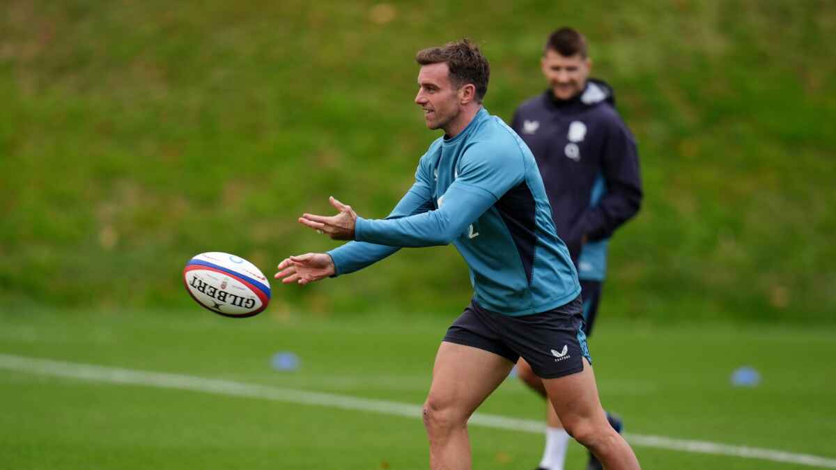 England fly-half George Ford throws the ball