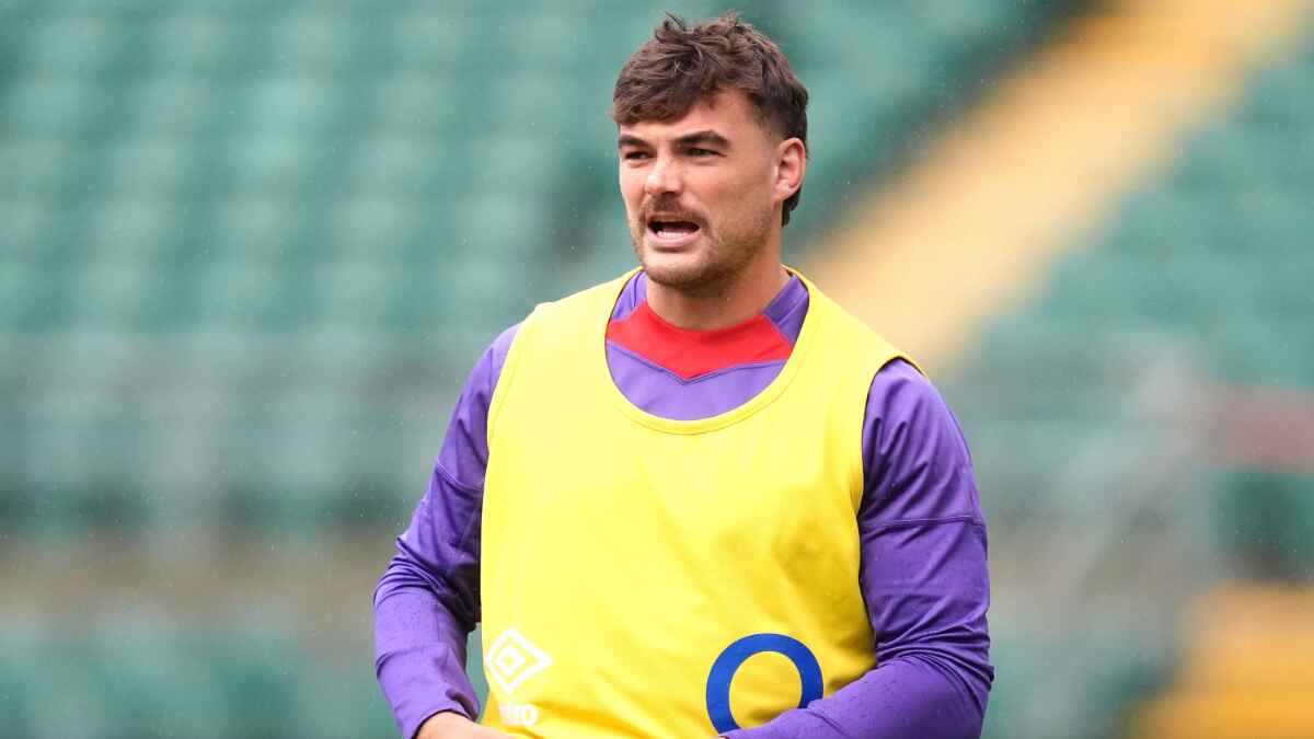 England’s George Furbank during a training session