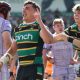 George Furbank celebrates his late winner for Northampton Saints