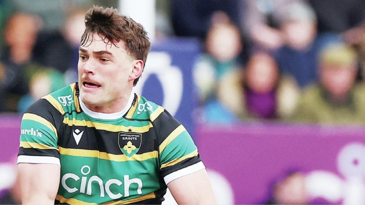 George Furbank on the attack for Northampton Saints