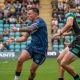George Simpson sets up a try for Doncaster Knights against Northampton Saints.