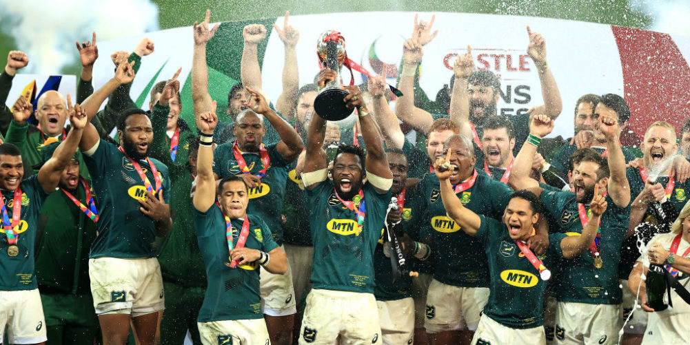 Springboks celebrate Lions series win