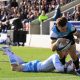 Jamie Dobie dives over to score for Glasgow Warriors