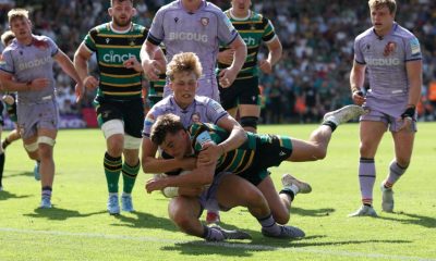 George Furbank scores at the death for Northampton Saints
