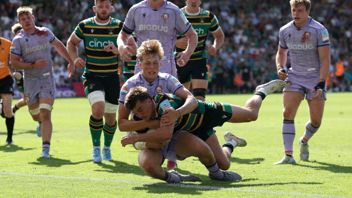 George Furbank scores at the death for Northampton Saints