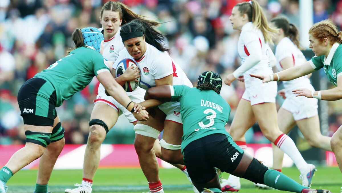 Haineala Lutui on her debut for England against Ireland