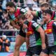 Harlequins celebrate Will Evans’ try