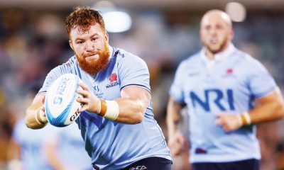 Harry Johnson-Holmes in action for the Waratahs