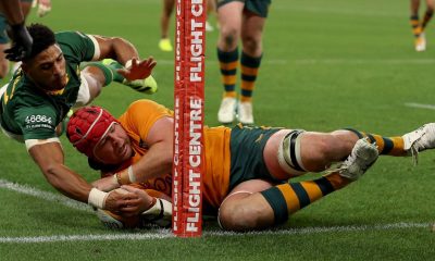 Australia captain Harry Wilson scoring against South Africa