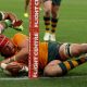 Australia captain Harry Wilson scoring against South Africa