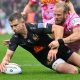 Harvey Skinner scoring for Exeter Chiefs against Harlequins.