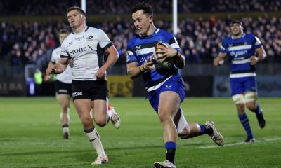 Henry Arundell runs in to score for Bath