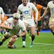 Henry Pollock scores England’s second try against Australia
