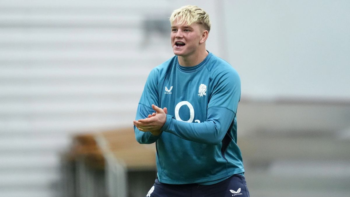 Henry Pollock during a training session on Monday