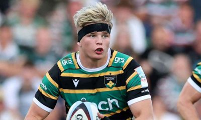 Henry Pollock in action for Northampton Saints.
