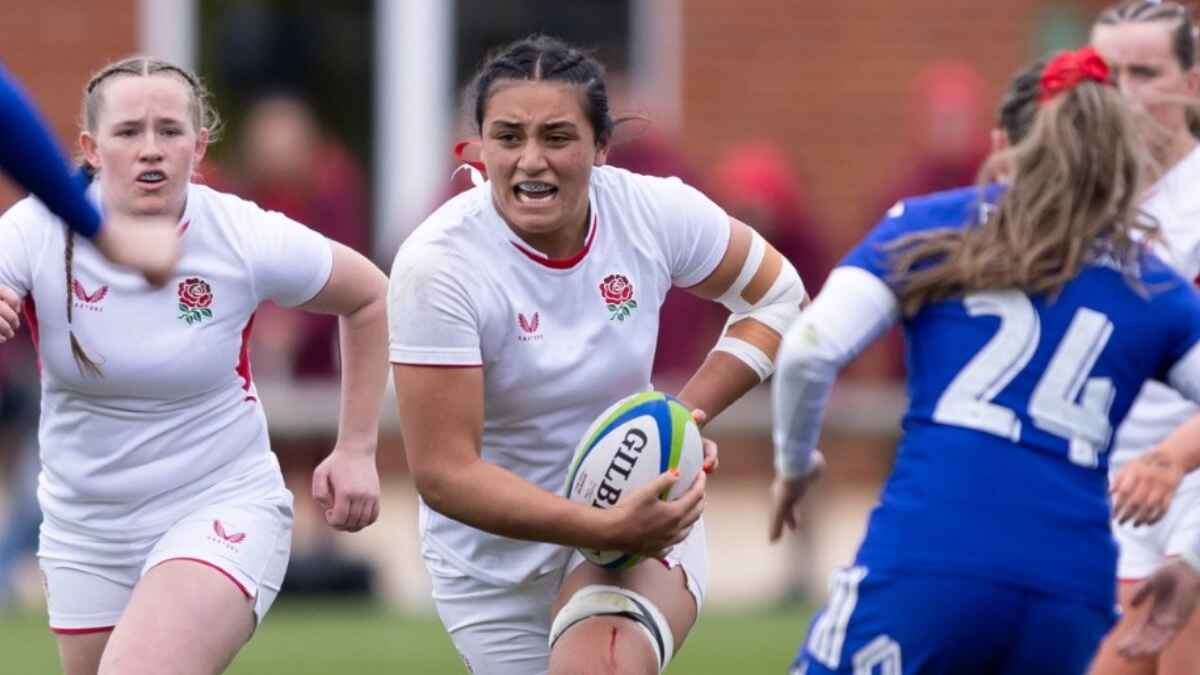 Honey Kerslake in action for England