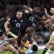 Immanuel Feyi-Waboso on the attack for England against Argentina last autumn.