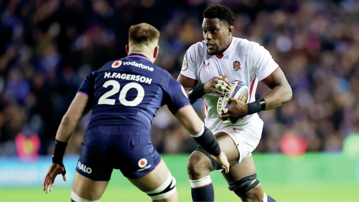 Raring to go: Maro Itoje on the run for England during the Six Nations PICTURES: Getty Images