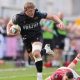 Ospreys’ Jac Morgan evades a tackle from Dane Blacker