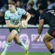 England and Leicester Tigers scrum-half Jack van Poortvliet in action