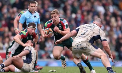 Jack van Poortvliet on the attack for Leicester Tigers