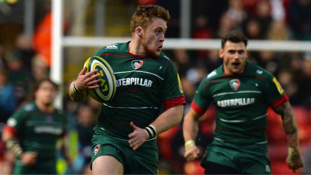Jake Farnworth in action for Leicester Tigers