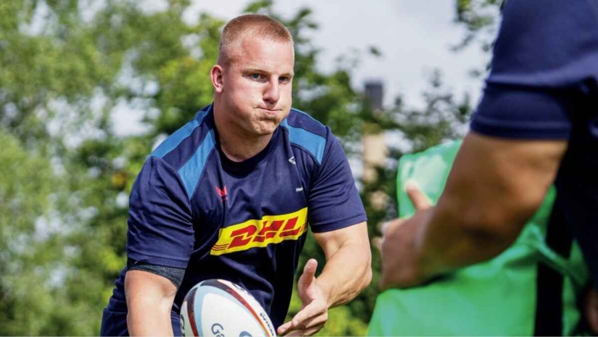 James Dun training with Harlequins this week.