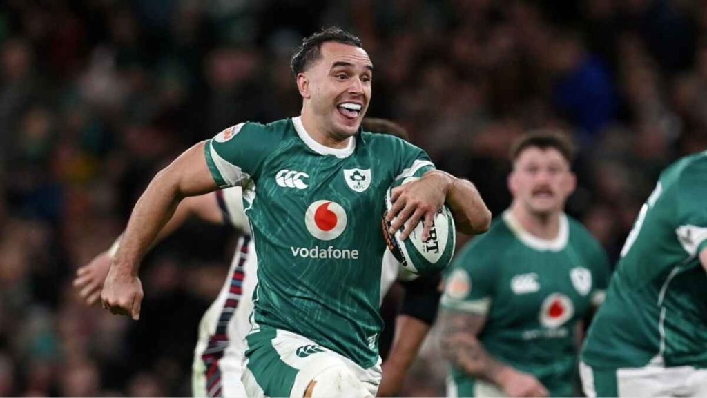 James Lowe in action for Ireland during his international career