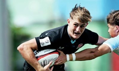 James Pater on the attack for England