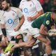 South Africa’s Jesse Kriel scores against England