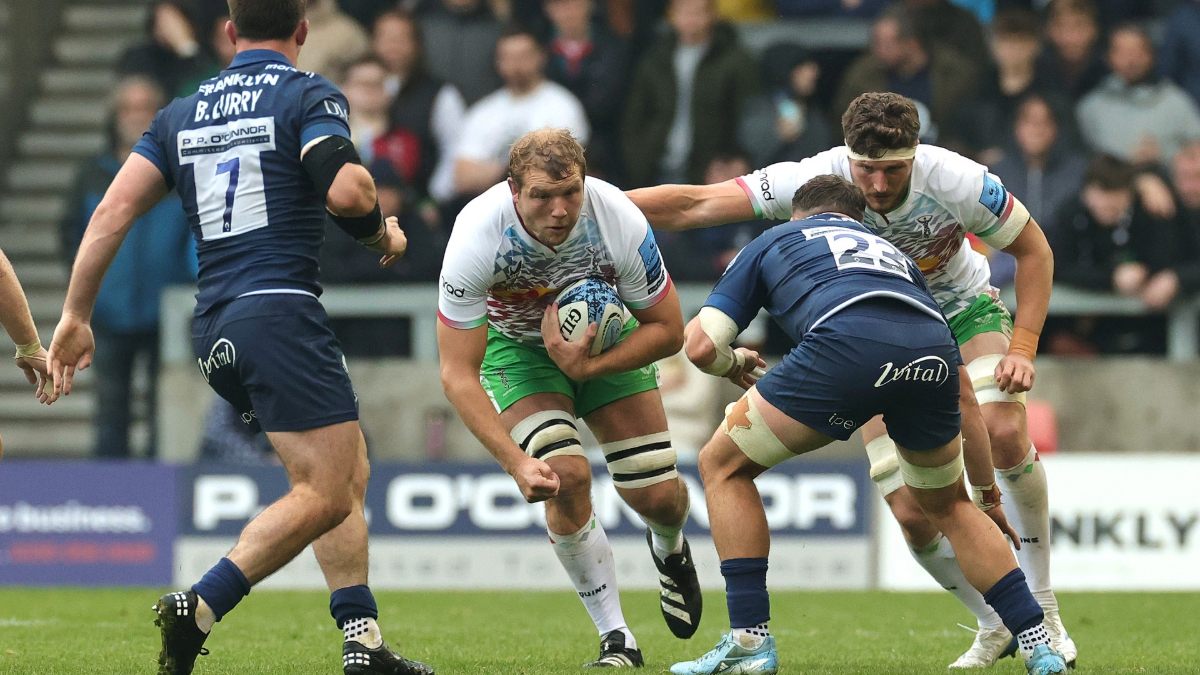 Joe Launchbury playing for Harlequins