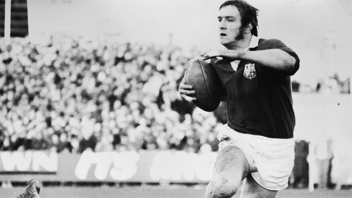John Bevan playing for the Lions on the 1971 tour of New Zealand.