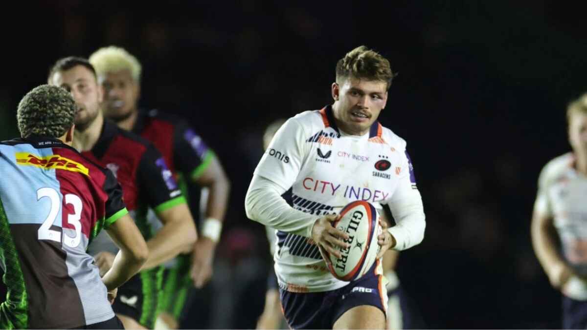 Josh Hallett in action for Saracens against Harlequins
