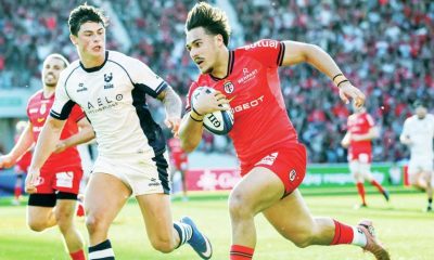 Kalvin Gourgues races in to score for Toulouse in their big win against Bristol Bears.