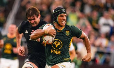 Kurt-Lee Arendse breaks through to score for South Africa in Baltimore