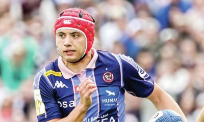 Bordeaux ace Louis Bielle-Biarrey on the attack against Toulouse