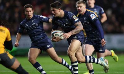 Louis Rees-Zammit on the attack for Bristol Bears