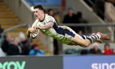 Louis Rees-Zammit in action for Bristol Bears.