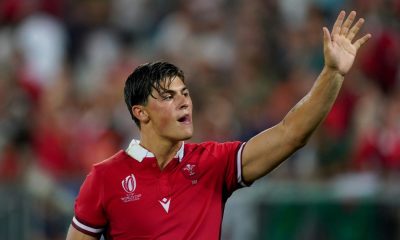 Wales winger Louis Rees-Zammit at the 2023 Rugby World Cup in France