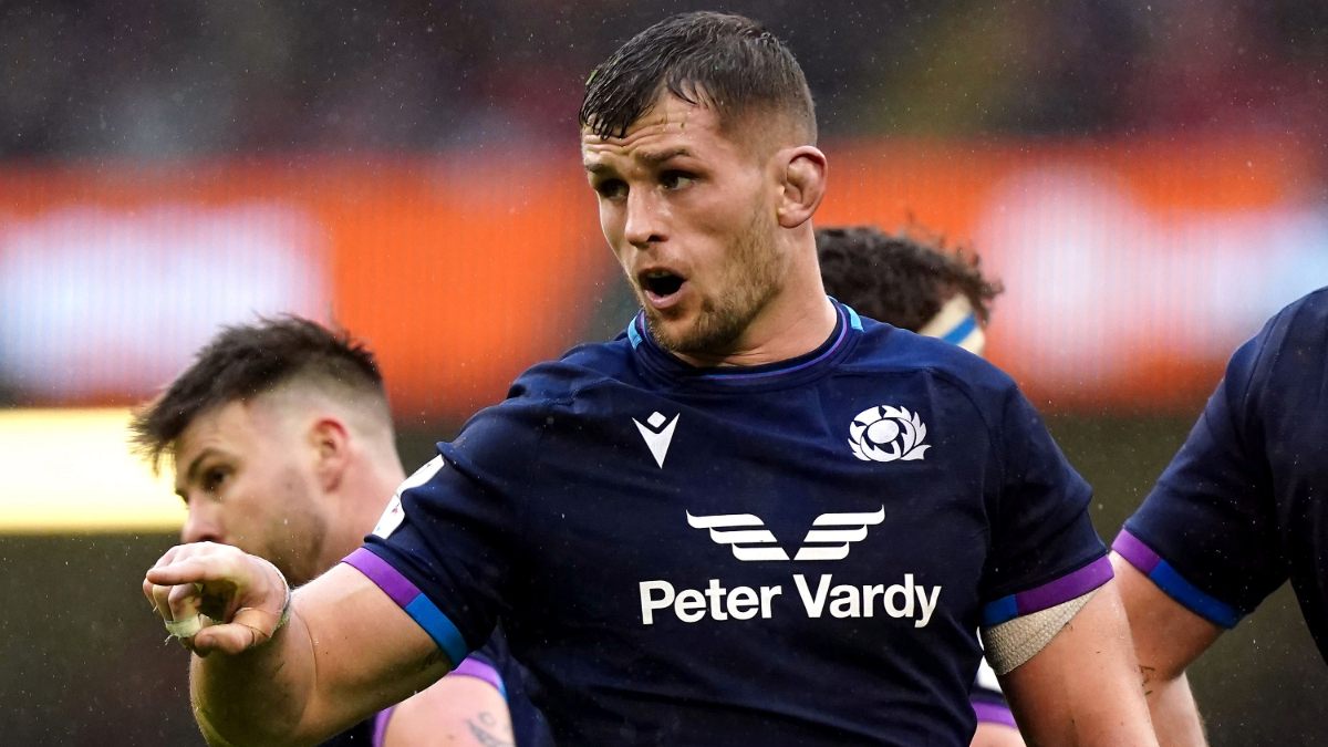 Magnus Bradbury playing for Scotland