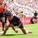 Marcus Smith celebrates scoring for England