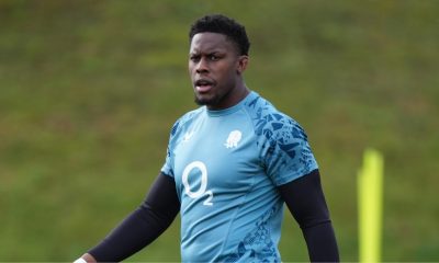 England’s Maro Itoje during a training session at Pennyhill Park on Monday