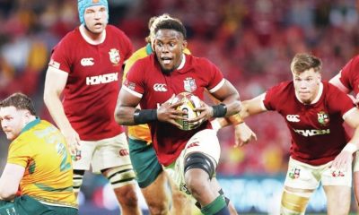 Maro Itoje in action for the Lions